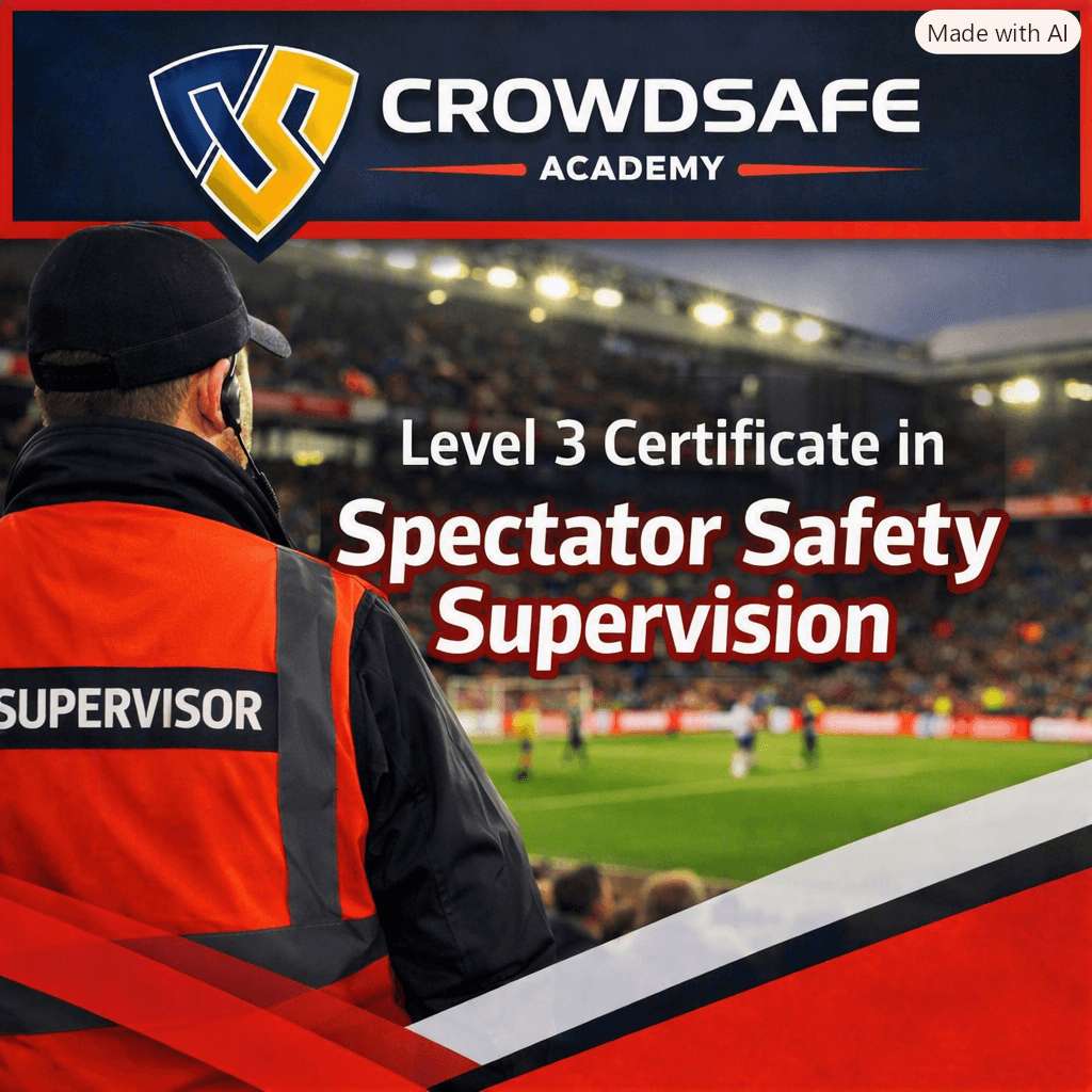 Level 3 Certificate in Spectator Safety Supervision — Crowdsafe Academy, Peterborough